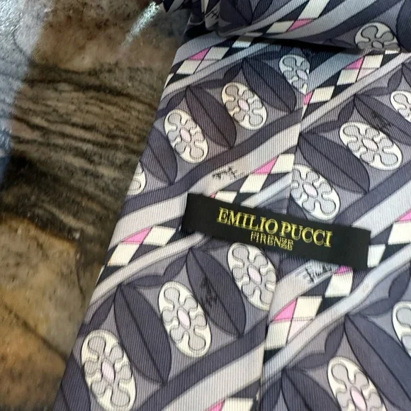 EMILIO PUCCI Multicolor Evolving Tapestry Artsy Tie - Picture 2 of 6